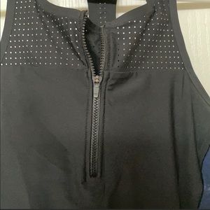 Athleta Bonaire Zip front Tankini medium